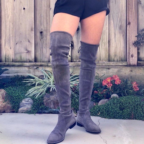 Stuart Weitzman Lowland Suede Over-The-Knee Boot - Picture 2 of 8